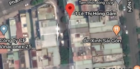 Đất Lê Thị Hồng Gấm sát Phan Đăng Lưu, vị trí kinh doanh Tốt.