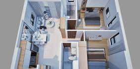 Trả trước chỉ 130tr sở hữu ngay căn hộ 2PN 2WC dự án Bcons Garden.