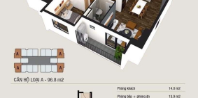 CĐT bán căn góc 3 ngủ, 96,8m2, view 3 mặt thoáng, giá 1,8 tỷ, trả góp 20 năm