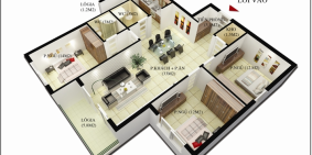 Căn góc 91m2 2 ngủ chung cư Generalexim 130 Nguyễn Đức Cảnh, Hoàng Mai. 1,9tỷ