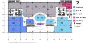 Cho thuê 2 tầng TTTM nằm trong 6 tầng TTTM giá 1,3 tỷ 3550m2. LH CĐT
