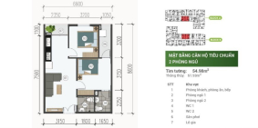 Căn hộ 1,2 tỷ căn 2 phòng ngủ gần AEON Mall Thuận An