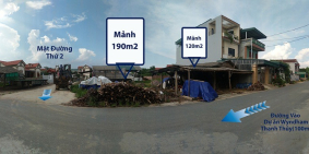 Chính chủ cần bán 2 mảnh đất liền kề nhau, 190m2 và 120m2 mặt đường