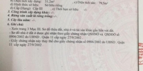 Bán nhà 31m2 hẻm 3m Lê Thị Bạch Cát,P11,Q11