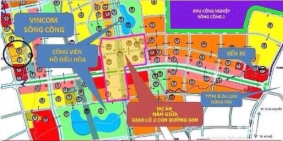 ĐẤT NỀN TRUNG TÂM TP SOONG CONG – TIẾP GIÁP KHU CÔNG NGHIỆP SÔNG CÔNG 2 LỚN NHẤ