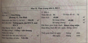 Bán nhà Mặt tiền đường Sơn Hưng gần chợ Tân Bình khu kinh doanh sôi nổi.