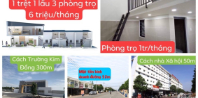 Nhà Kế TTHC Bàu Bàng Mặt Tiền Đường 25m Ngay Cổng KCN Cách QL13 100m 3 Phòng Trọ