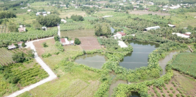 Đất vườn Vĩnh Tân có 100m thổ cư dt: 2037m giá 709tr mt bê tông