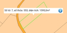 Chỉ còn duy nhất 1 lô 1595m mặt tiền đường bê tông nhà nước 6m giá chỉ 1 tỷ