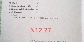 Một cặp đất tái định cư trong KCN Đồng Xoài 2 tại phường tiến thành TP Trẻ đồng