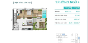 CHỌN AN CƯ CHỌN D-AQUA, CĂN HỘ 1 PN+ CÓ SÂN VƯỜN, HỒ BƠI, VIEW QUẬN 1