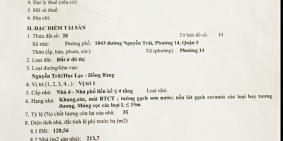 Bàn nhà đường Nguyễn Trãi, Phường 7, Quận 5