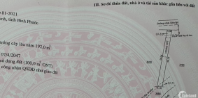 Bán 300m2 đất bình phước chỉ 260tr (có hỗ trợ vay) thổ cư /shr