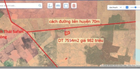 Cần bán lô đất vườn cách đường liên huyện 70m, gần trang trại dưa lưới, Safari