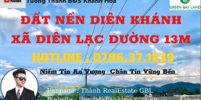 Bán Đất Diên Lạc Ngay Đường 13m