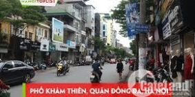 Bán nhà mặt phố Khâm thiên, Đống Đa 80m2, nở hậu, 2 mặt tiền,  vỉa hè kinh doanh