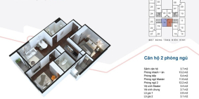 Bán căn 2 ngủ Hoàng Huy Grand hướng Tây Nam nhìn ra Sông Dế, đón gió cực thoáng