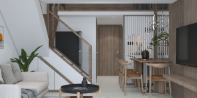 Căn hộ mini có gác lửng gồm 2pn tại CMT8 giá 1.670 tỷ/căn.