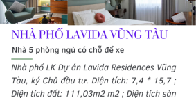 Bán lỗ căn nhà phố lk dự án lavida vũng tàu, hỗ trợ sang tên hợp đồng
