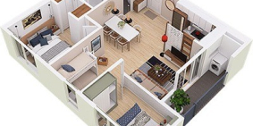 Chính chủ cho thuê căn hộ 2PN 65m, căn góc mặt ngoài khu đô thị Ecopark