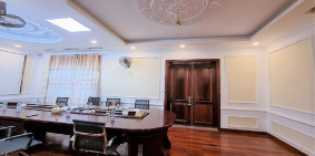 Bán nhà phố Trần Thái Tông. Vỉa hè, ô tô, thang máy, KD. 200m2 MT10m 46tỷ