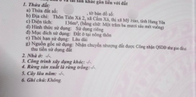 Đất Mỹ Hào - Hưng Yên giá cực rẻ chỉ 1x.Tr