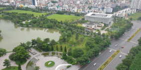 bán căn hộ cao cấp ngoại giao đoàn, 2 ban công view hồ điều hòa, 129m, 35tr/m