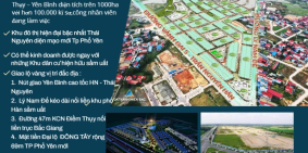 Lô góc 2 mặt tiền View Công viên,Cạnh trường học KĐT Yên Bình,TP Phổ Yên mới