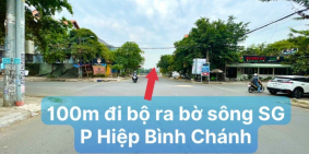 Bán Đất Đường 23 Sát Sông Sài Gòn Diện Tích 8x15, P.Hiệp Bình Chánh, Q. Thủ Đức
