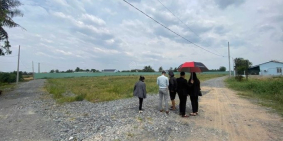 bán lô đất sổ hồng riêng ven sông sát chợ bình chánh cách TP chỉ 15p, NH cho vay