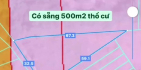 Bán đất có 500m thổ cư , xã Phước Long Thọ, đất đỏ