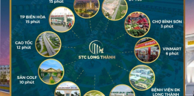 Đất nền sân bay  STC Long Thành - 3 mặt tiền đường, cách sân bay Long 3km