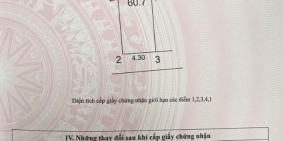 em bán đất có sẵn nhà 3 tầng 60,7m2 kinh doanh ok mặt tiền 4,3m tại nam hồng