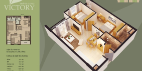 CHÍNH CHỦ BÁN CC 2 ngủ 2 wc 70m2  T2 thăng long victory