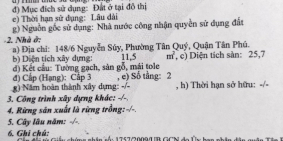 Chủ nhà cần bán nhà trong hẻm đường Nguyễn Súy, Q.Tân Phú