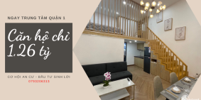 Căn hộ giá rẻ chỉ 1,26 tỷ/căn ngay TT Quận 1