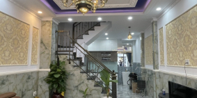 Dương Văn Dương, Quận Tân Phú, 55m2(4.3x12.8), 4 TẦNG, HẺM NHỰA 10M.