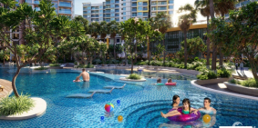 Căn hộ đậm chất Resort biển nhiệt đới với biển xanh, nước mặn, cát trắng, cọ dừa