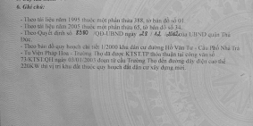 Bán lô đất 75m2 ngang 5m cực đẹp hẻm 1/ Đ số 11, Trường Thọ, Thủ Đức.