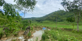 3500m chỉ 1,x tỷ có thác có ao trong đất Nghỉ dưỡng Nhà Vườn Tuyệt Vời