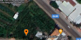 Đất mặt tiền quốc lộ 80B hai mặt tiền.