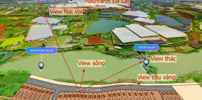 Đất biệt thự 2 mặt view trực diện Sông - Thác - Hồ. Đường chính 30m