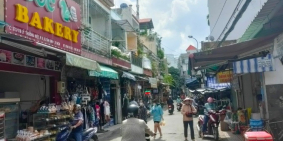 Cho thuê nhà nguyên căn 1 lầu 4 X16  mặt tiền kinh doanh chợ Ông Địa P8 Tân Bình