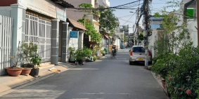 hẻm 2 oto, phú thuận, quận 7, dt 5 x 25m, nở hậu, shr, 9,5 tỷ