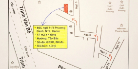 Bán nhà xây độc lập 66C ngõ 71/3 Phương Canh, Hanoi