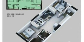 Duy Nhất 1 Căn Hộ 2PN Giá Chỉ 5tr/th Chung Cư Cường Thuận CTI