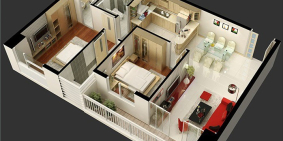 2 phòng ngủ 2 wc 87m2 có sổ hỗ trợ vay ngân hàng