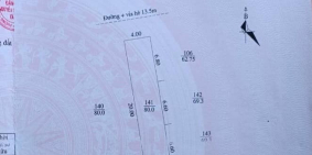Bán đất mặt đường Trần Văn Giáp, KĐT Vạn Phúc, TP HD, 80m2, mt 4m, đường 13.5m
