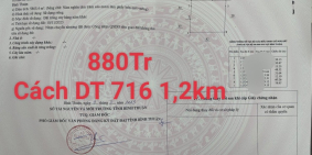 Bán 5865m2 đất sào hoà thắng, cách ĐT 716 1,2km chỉ 879tr miễn TG Lh 0938677909