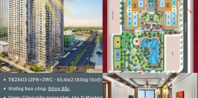 Căn 2PN2WC 65m2 thông thủy giá chỉ 3,25 tỷ bàn giao nội thất liền tường cao cấp